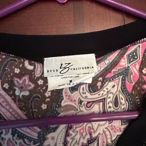 Black, pink, and white top